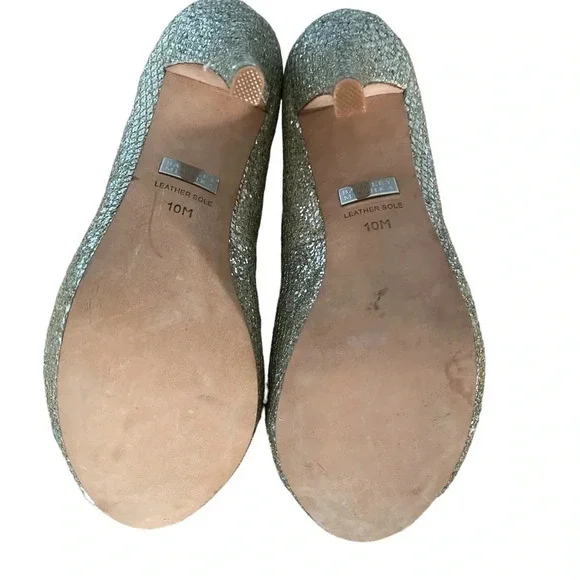 Badgley Mischka Leather GoldPumps size 10M
